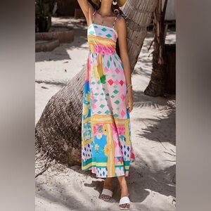 NEW SundayUp Tie Strap Dress Pink